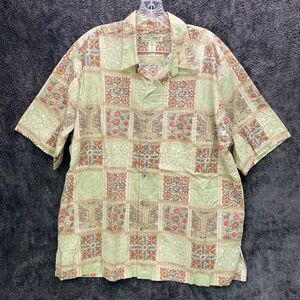 Tori Richard Hawaiian Shirt Men's XL Short Sleeve Button Front Floral Colorblock